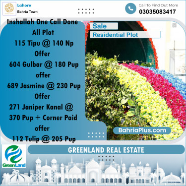 Residential Plot for Sale in Bahria Town, Lahore - (BP-290352)