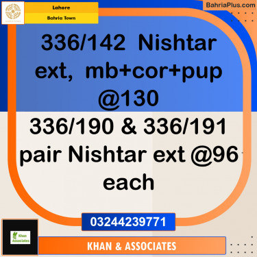 Residential Plot for Sale in Bahria Town, Lahore - (BP-290404)