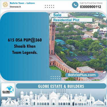 1 Kanal Residential Plot for Sale in Overseas A -  Bahria Town, Lahore - (BP-290537)