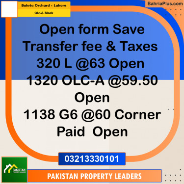 5 Marla Residential Plot for Sale in OLC-A Block -  Bahria Orchard, Lahore - (BP-290591)