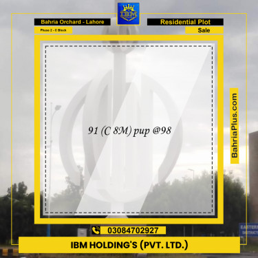 5 Marla Residential Plot for Sale in Phase 2 - C Block -  Bahria Orchard, Lahore - (BP-290598)