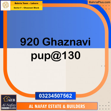 10 Marla Residential Plot for Sale in Sector F - Ghaznavi Block -  Bahria Town, Lahore - (BP-290766)