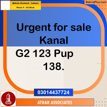 Residential Plot for Sale in Phase 4 - G2 Block -  Bahria Orchard, Lahore - (BP-291095)