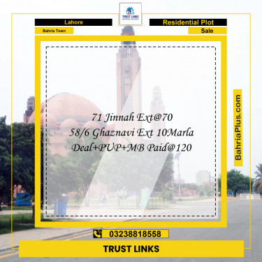 Residential Plot for Sale in Bahria Town, Lahore - (BP-291203)