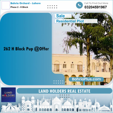 8 Marla Residential Plot for Sale in Phase 2 - H Block -  Bahria Orchard, Lahore - (BP-291339)