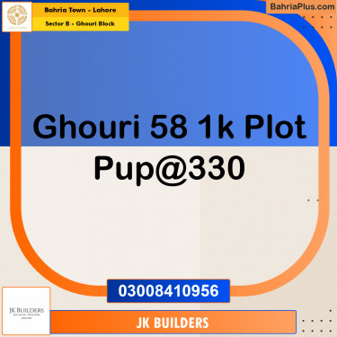 1 Kanal Residential Plot for Sale in Sector B - Ghouri Block -  Bahria Town, Lahore - (BP-291355)
