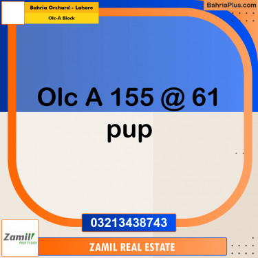 5 Marla Residential Plot for Sale in OLC-A Block -  Bahria Orchard, Lahore - (BP-291362)
