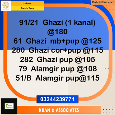 Residential Plot for Sale in Bahria Town, Lahore - (BP-291372)