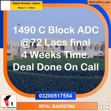 Residential Plot for Sale in Phase 2 - C Block -  Bahria Orchard, Lahore - (BP-291397)