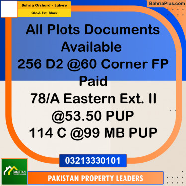 5 Marla Residential Plot for Sale in OLC-A Ext. Block -  Bahria Orchard, Lahore - (BP-291576)