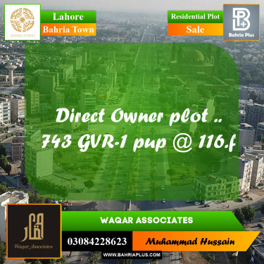 Residential Plot for Sale in Bahria Town, Lahore - (BP-291671)