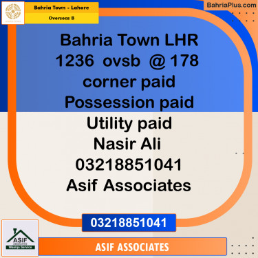 10 Marla Residential Plot for Sale in Overseas B -  Bahria Town, Lahore - (BP-291706)