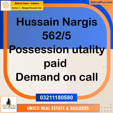 10 Marla Residential Plot for Sale in Sector C - Nargis/Hussain Ext. -  Bahria Town, Lahore - (BP-291854)