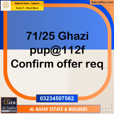10 Marla Residential Plot for Sale in Sector F - Ghazi Block -  Bahria Town, Lahore - (BP-291939)
