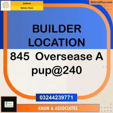 Residential Plot for Sale in Bahria Town, Lahore - (BP-291955)