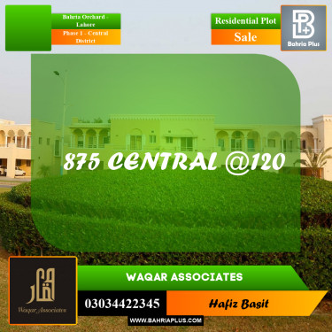 10 Marla Residential Plot for Sale in Phase 1 - Central District -  Bahria Orchard, Lahore - (BP-292205)