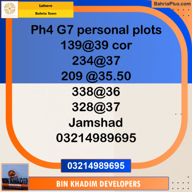 Residential Plot for Sale in Bahria Town, Lahore - (BP-292235)