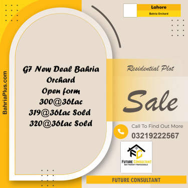 5 Marla Residential Plot for Sale in Bahria Orchard, Lahore - (BP-292243)