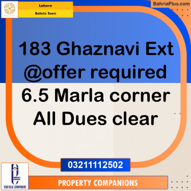 Residential Plot for Sale in Bahria Town, Lahore - (BP-292338)