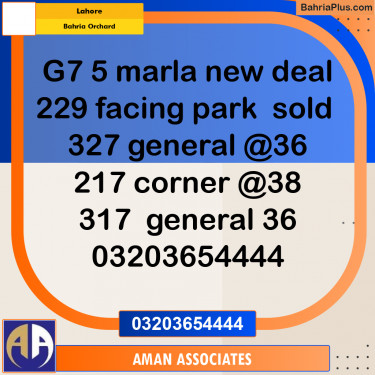 Residential Plot for Sale in Bahria Orchard, Lahore - (BP-292351)