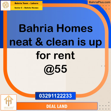 7 Marla Residential House for Rent in Sector E - Bahria Homes -  Bahria Town, Lahore - (BP-292371)