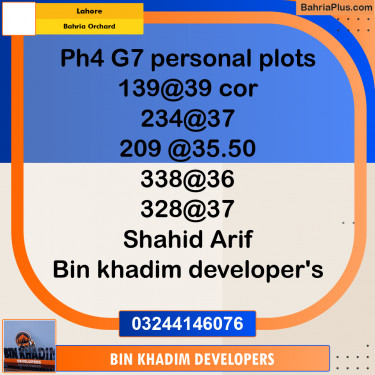 Residential Plot for Sale in Bahria Orchard, Lahore - (BP-292573)