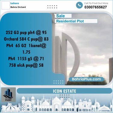 Residential Plot for Sale in Bahria Orchard, Lahore - (BP-292650)