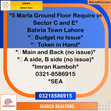 Residential Plot for Sale in Bahria Town, Lahore - (BP-292829)