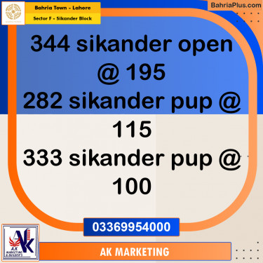 1 Kanal Residential Plot for Sale in Sector F - Sikander Block -  Bahria Town, Lahore - (BP-292837)