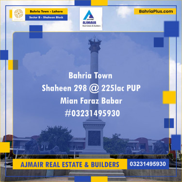 10 Marla Residential Plot for Sale in Sector B - Shaheen Block -  Bahria Town, Lahore - (BP-292855)