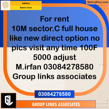 Residential House for Rent in Bahria Town, Lahore - (BP-292909)