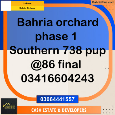 6.5 Marla Residential Plot for Sale in Bahria Orchard, Lahore - (BP-293089)