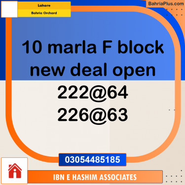 Residential Plot for Sale in Bahria Orchard, Lahore - (BP-293097)
