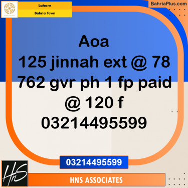 Residential Plot for Sale in Bahria Town, Lahore - (BP-293173)