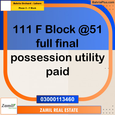 5 Marla Residential Plot for Sale in Phase 2 - F Block -  Bahria Orchard, Lahore - (BP-293174)