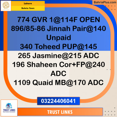 10 Marla Residential Plot for Sale in Bahria Town, Lahore - (BP-293332)