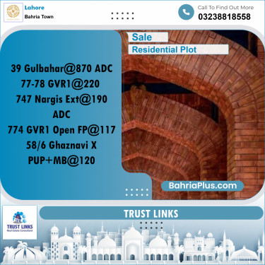 Residential Plot for Sale in Bahria Town, Lahore - (BP-293388)