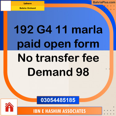 Residential Plot for Sale in Bahria Orchard, Lahore - (BP-293506)