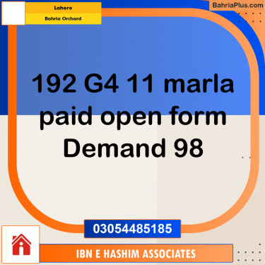 Residential Plot for Sale in Bahria Orchard, Lahore - (BP-293579)