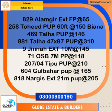 Residential Plot for Sale in Bahria Town, Lahore - (BP-293638)