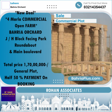 Commercial Plot for Sale in Bahria Orchard, Lahore - (BP-293758)