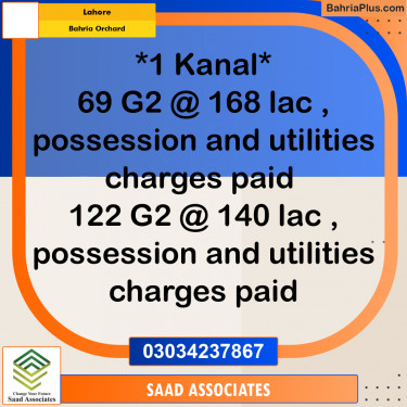 Residential Plot for Sale in Bahria Orchard, Lahore - (BP-293794)