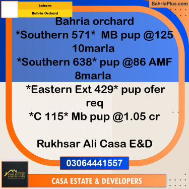 10 Marla Residential Plot for Sale in Bahria Orchard, Lahore - (BP-293861)