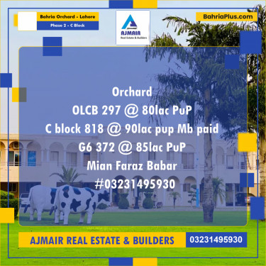 8 Marla Residential Plot for Sale in Phase 2 - C Block -  Bahria Orchard, Lahore - (BP-293873)