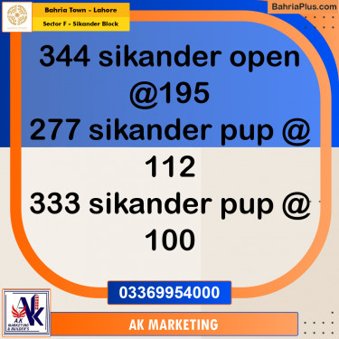 1 Kanal Residential Plot for Sale in Sector F - Sikander Block -  Bahria Town, Lahore - (BP-294026)