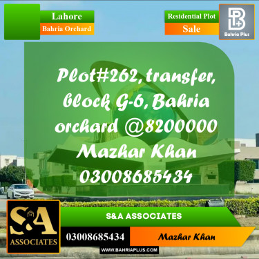 10 Marla Residential Plot for Sale in Bahria Orchard, Lahore - (BP-294033)
