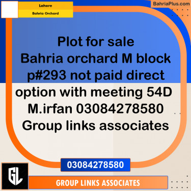 Residential Plot for Sale in Bahria Orchard, Lahore - (BP-294067)