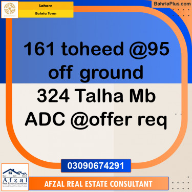 Residential Plot for Sale in Bahria Town, Lahore - (BP-294127)