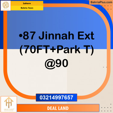 Residential Plot for Sale in Bahria Town, Lahore - (BP-294268)