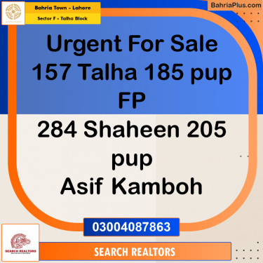 10 Marla Residential Plot for Sale in Sector F - Talha Block -  Bahria Town, Lahore - (BP-294423)